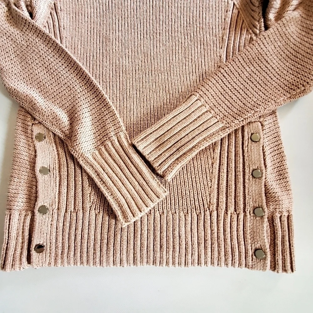 Calvin Klein Knit Long Sleeve Sweater Blush Size M - Picture 6 of 10